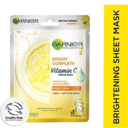 Picture of Garnier Skin Naturals Bright Complete Vitamin C Lemon Serum Mask 28gm