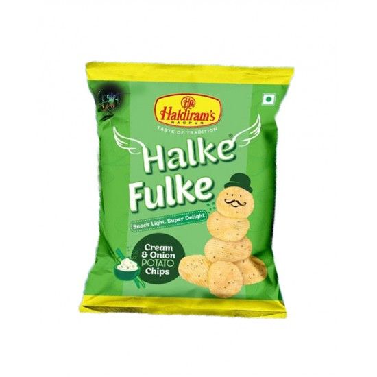 Picture of Haldiram Halke Fulke Cream & Onion Potato Chips 100gm