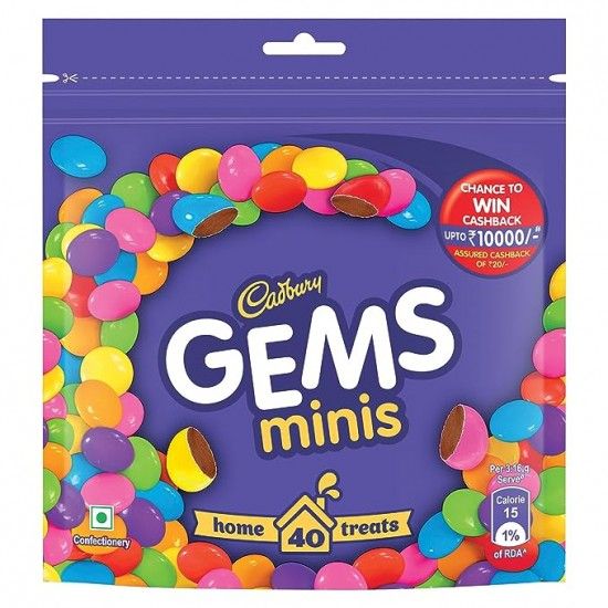 Picture of Cadbury Gems Chocolate Home Treats Pack 126.4 gm