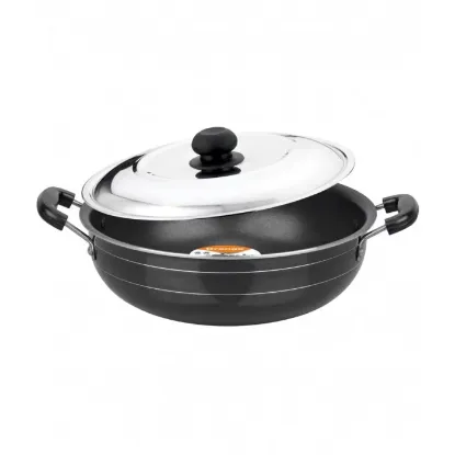 Picture of Nirlon  Aluminium Non-Stick Induction Deep Kadhai 220mm