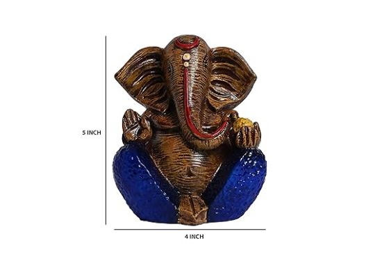 Picture of Ganesh Multicolor Fibre Murti Statue 