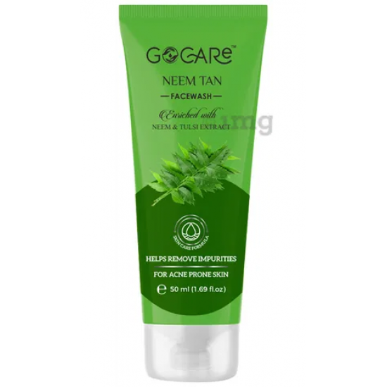 Picture of Gocare Neem Tan Neem & Tulsi Extract Facewash 50ml