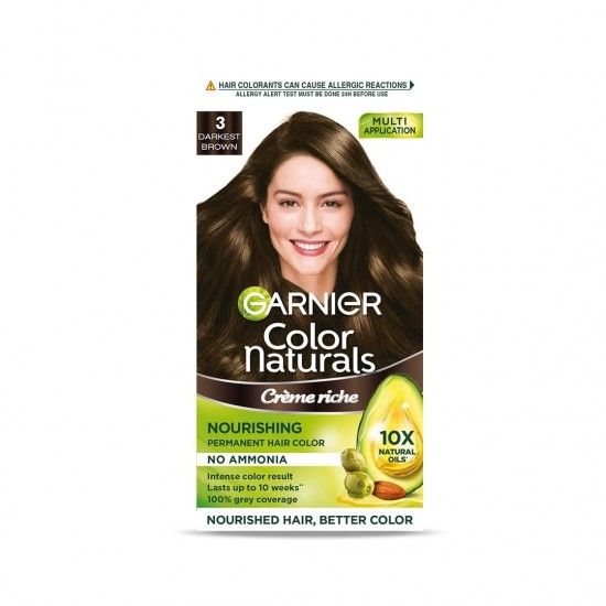 Picture of Garnier Color Naturals Darkest Brown (3)  70ml 60gm