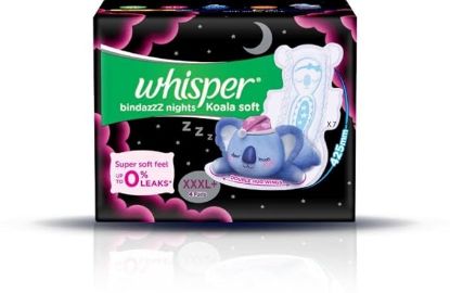 Picture of Whisper Bindazzz Nights Koala Soft  XXXL+ 4Pads