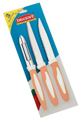 Picture of Decent 3 Pcs Economic Knife Set Multicolor