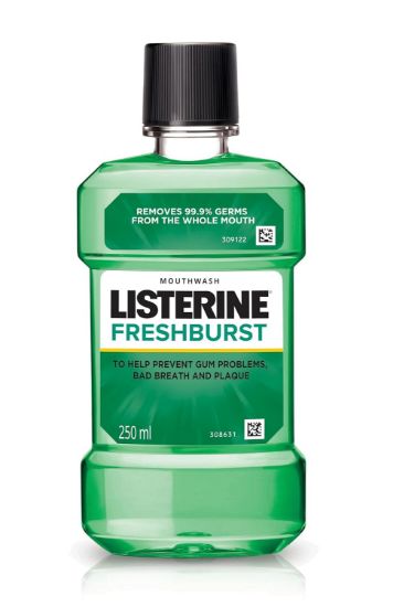 Picture of Listerine Fresh Burst Mouthwash Liquid 250ml