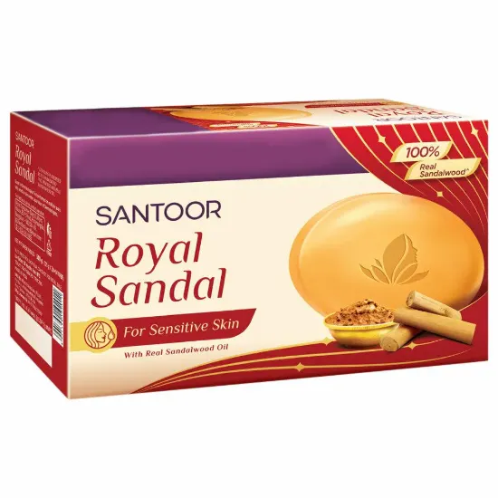 Picture of Santoor Royal Sandal For Sensitive Skin 3*125gm1 free