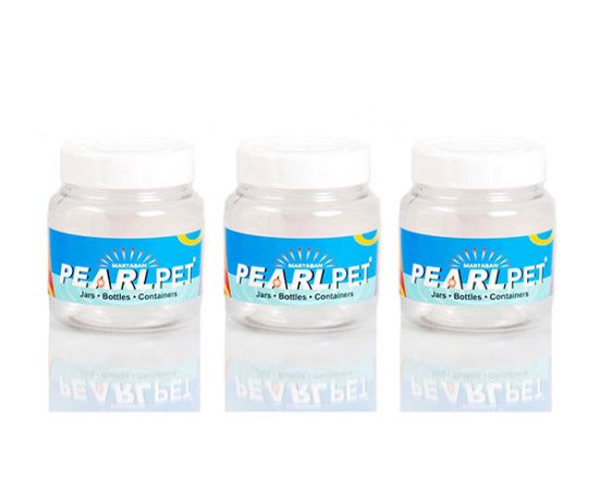 Picture of Pearlpet Space Saver Jar Transparent 300ml ( Set Of 3 pc )