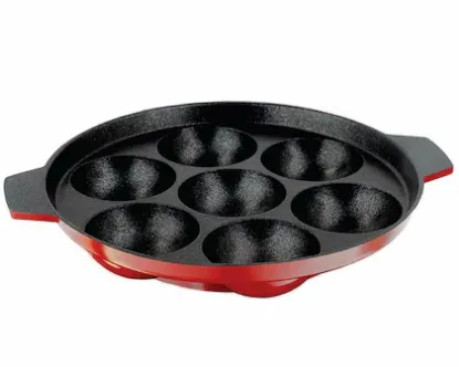 Picture of Nirlon Red Aluminium Non-Stick 7 Cavity Appam Patra 17 cm