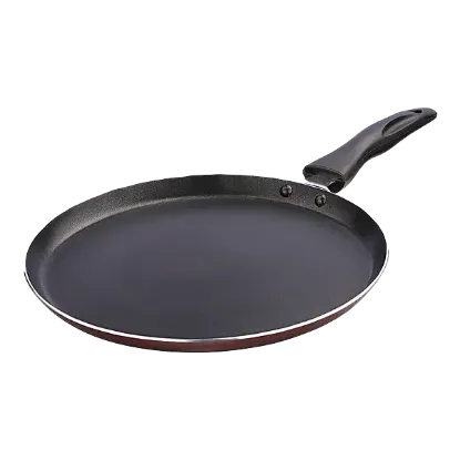 Picture of Nirlon Aluminium Non-Stick Flat Dosa Tawa - With Matt Finish Handle 27.5 cm 1 pc