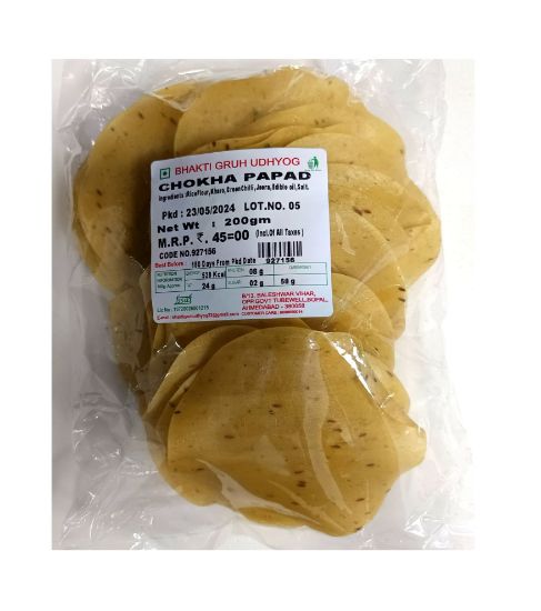 Picture of bhakti Gruh Udhyog Chokha Papad 200g 