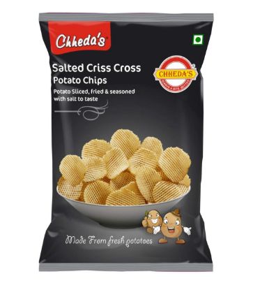 Picture of Chheda's - Salted Criss Cross Potato Chips - Potato Wafers - Crispy Chips - 170g