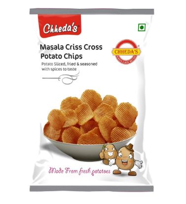 Picture of Chheda's - Masala Criss Cross Potato Chips - Potato Wafers - Cripsy Chips - 170g