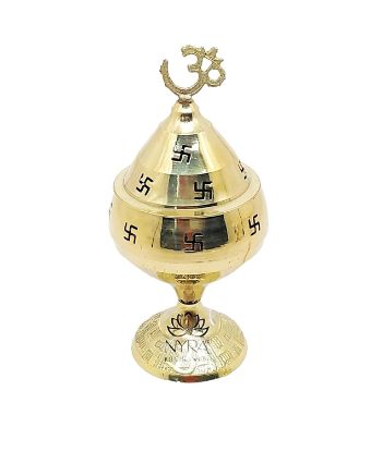 Picture of Brass OM Swastik Goblet, Akhand Diya