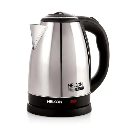 Picture of Nelcon Stainless Steel Barranco 1.8 Litre 1500 Watts Electric Kettle | Silver & Black