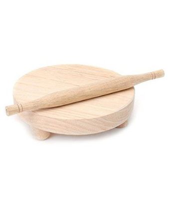 Picture of Leemo Wooden Chakla Belan Set for Kids.Made up of Soft Wood, fine Finish and Durable