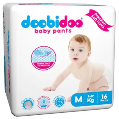 Picture of Doobidoo Premium Baby Pants (M) 16 count (7 - 12 kg)