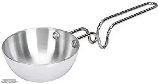 Picture of Aluminium Silver Tadka Pan with Steel Handle/Alu Varariya 6no. 