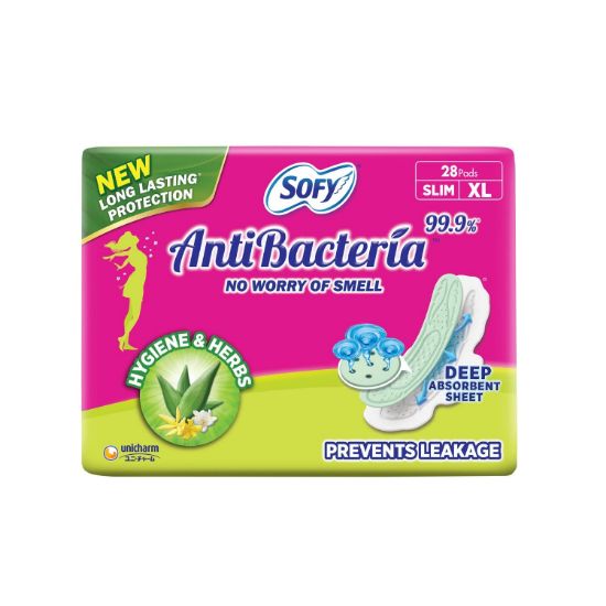 Picture of Sofy Anti Bacteria Extra Long Sanitary Pads - Slim (Pack of 28 Pads)