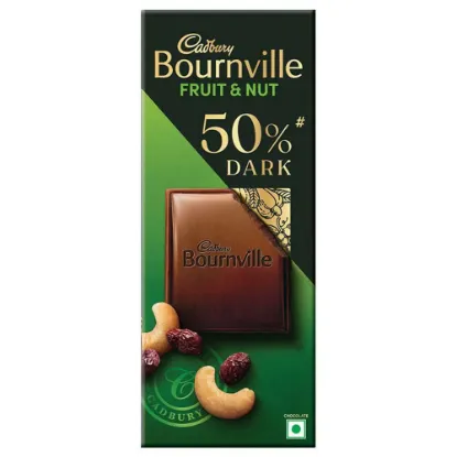 Picture of Cadbury Bournville Fruit and Nut Dark Chocolate Bar, 80g