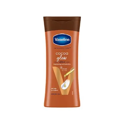 Picture of Vaseline Intensive Care Cocoa Glow Body Lotion, moisturizes Serum In Lotion 200ml